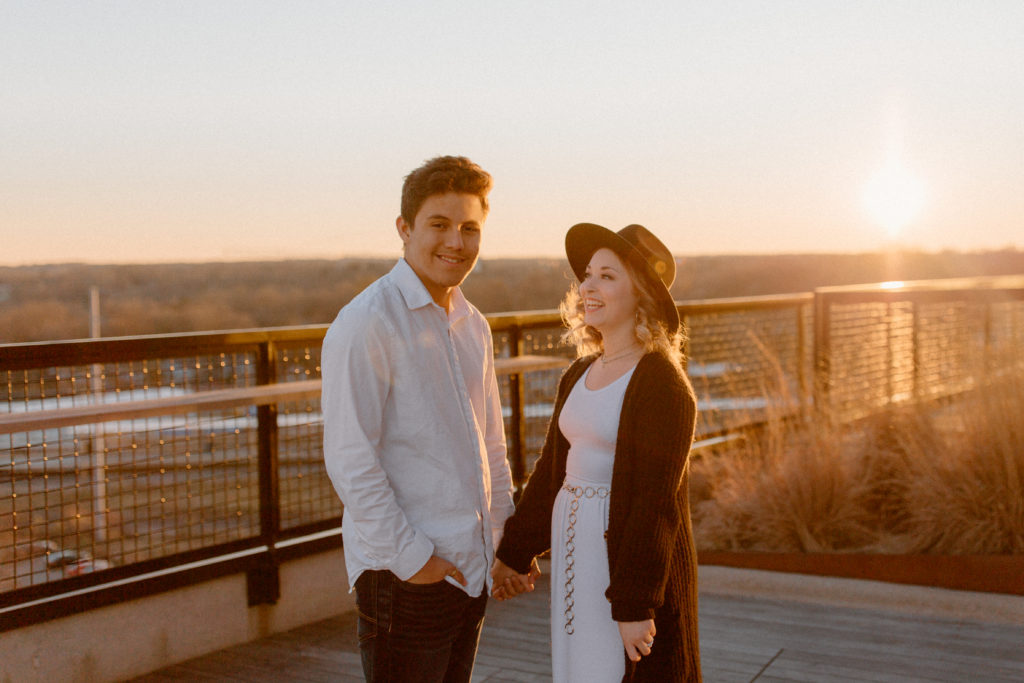 golden hour engagement session in raleigh nc