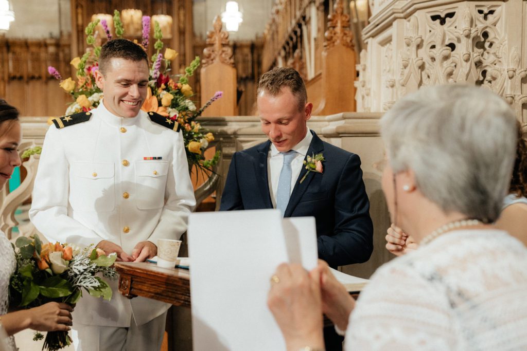 the cotton room wedding ceremony at duke chapel